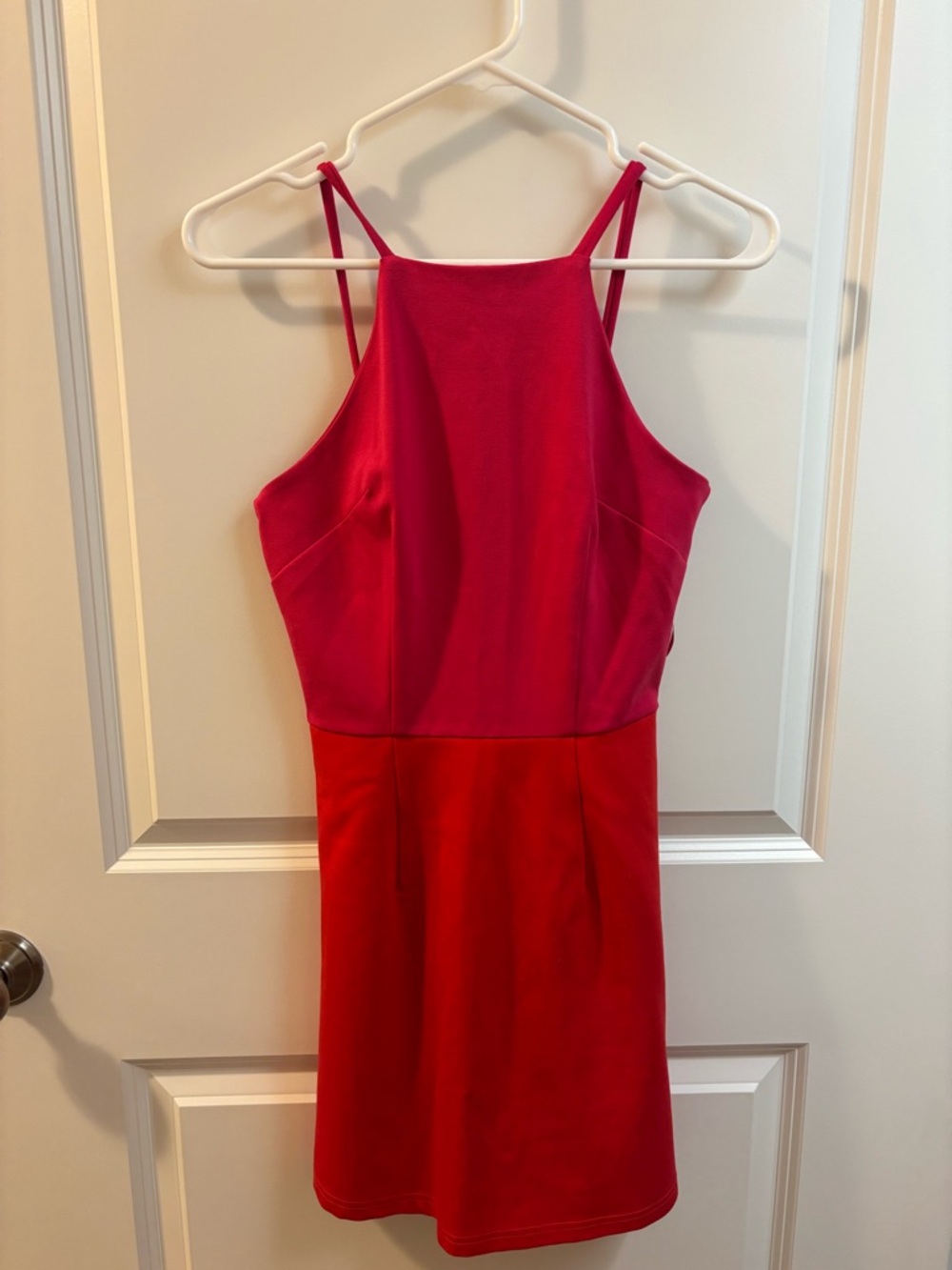 12th Tribe Pink and Red Halter Mini Dress